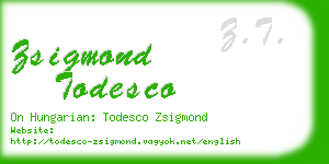 zsigmond todesco business card